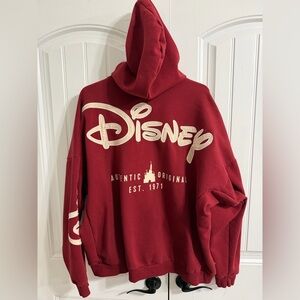 Men’s XL Walt Disney World crimson zip up hoodie